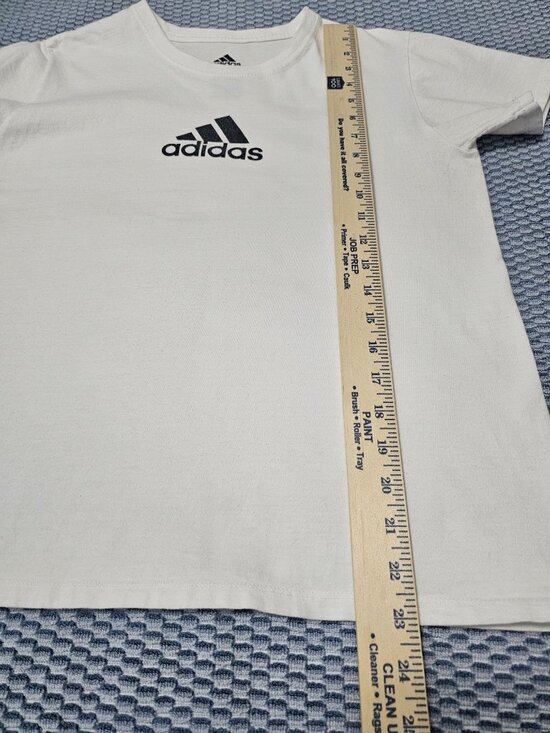 Adidas Essentials Women's Logo Graphic White T-Shirt - Size Medium - Picture 6 of 6